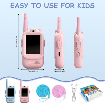 Torevda VisionTalk Duo – Rechargeable Video Walkie Talkies (2-Pack)